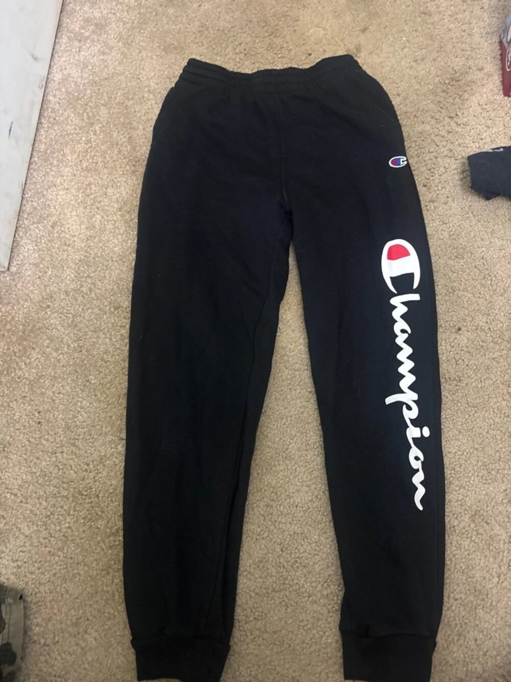 Champion Black Cuffed Sweatpants Vintage